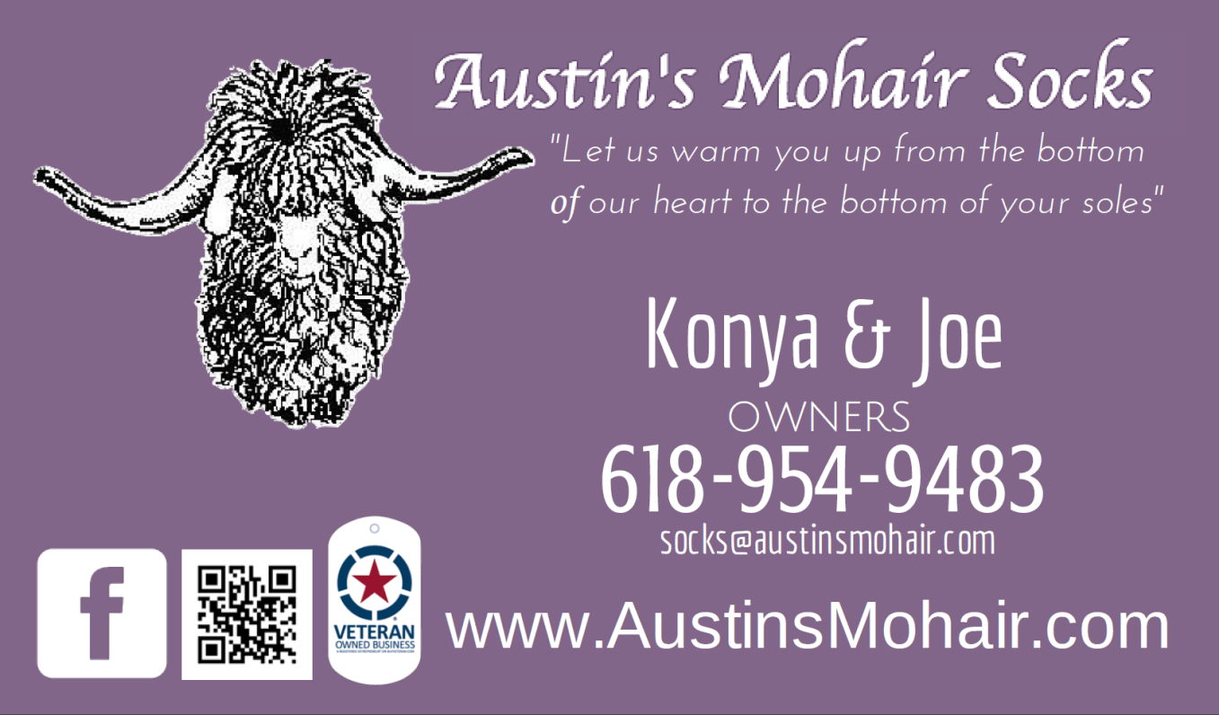 Austin's Mohair business card
